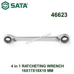 [46623] Kunci Ring 4 in 1 46623 Ratchet Wrench 16 x 17 x 18 x 19 mm Sata Tools