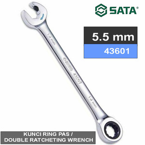 [43601] Kunci Ring Pas Double Ratchet 5.5 mm 43601 Wrench Sata Tools