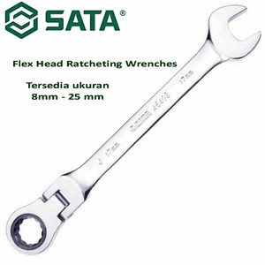 [46405] Kunci Ring Pas 14mm Flex Head Ratcheting Wrenches 46405 Sata Tools