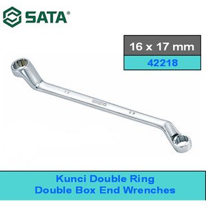 [42218] Kunci Double Ring/Double Box End Wrench 16 mm X 17 mm 42218 Sata Tools