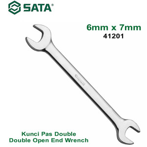 [41201] Kunci Pas Double 6 X 7 mm - Double Open End Wrench 41201 Sata Tools