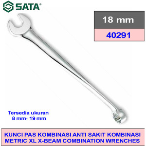 [40291] Kunci Ring Pas Anti Sakit 18 mm Xl X-Beam 40291 Sata Tools