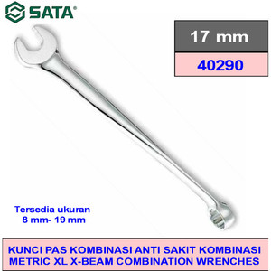 [40290] Kunci Ring Pas Anti Sakit 17 mm Xl X-Beam 40290 Sata Tools