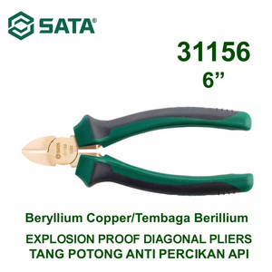 [31156] Tang Potong 6" Anti Api 31156 Non Sparking Diagonal Pliers Sata Tools