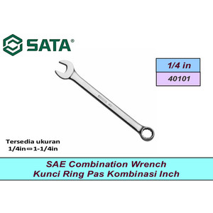 [40101] Kunci Ring Pas Kombinasi Inci 40101 Combination Wrench 1/4" Sata Tools
