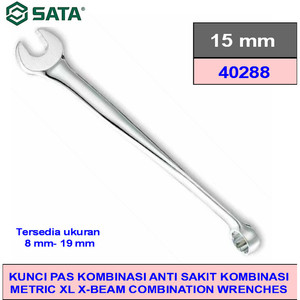 [40288] Kunci Ring Pas Anti Sakit 15 mm Xl X-Beam 40288 Sata Tools