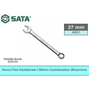 [40221] Kunci Ring Pas Kombinasi 27 mm 40221 Combination Wrench Sata Tools