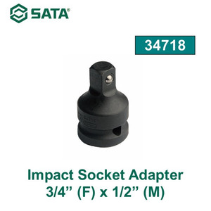 [34718] Adaptor Socket 34718 3/4"F X 1/2"M Impact Drive Adapter Sata Tools
