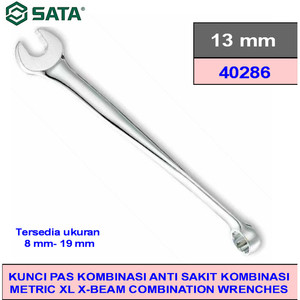 [40286] Kunci Ring Pas Anti Sakit 13 mm Xl X-Beam 40286 Sata Tools