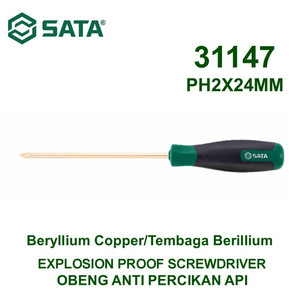 [31147] Obeng Anti Percikan Api PH 2 x 150 mm 31147 Screwdrivers Sata Tools