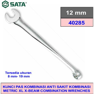[40285] Kunci Ring Pas Anti Sakit 12 mm Xl X-Beam 40285 Sata Tools