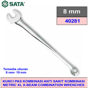 [40281] Kunci Ring Pas Anti Sakit 8 mm Xl X-Beam 40281 Sata Tools