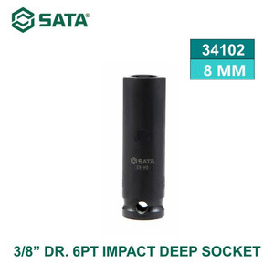 [34102] Kunci Shock Panjang 34102 3/8” 6PT Impact Deep Socket 8 mm Sata Tools