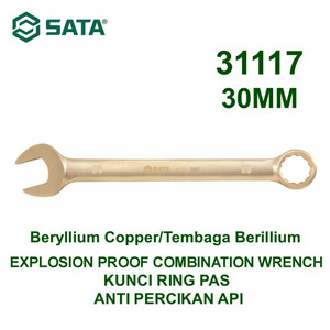 [31117] Kunci Ring Pas 30 mm Anti Percikan 31117 Non Sparking Wrench Sata Tool