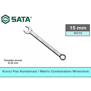 [40210] Kunci Ring Pas Kombinasi 15 mm 40210 Combination Wrench Sata Tools
