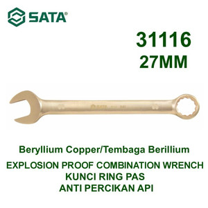 [31116] Kunci Ring Pas 27 mm Anti Percikan 31116 Non Sparking Wrench Sata Tool