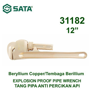 [31182] Tang Pipa Anti Api 31182 - 12" Explosion Proof Pipe Wrench Sata Tools