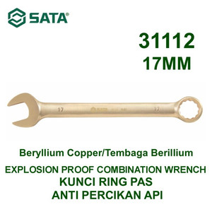 [31112] Kunci Ring Pas 17 mm Anti Percikan 31112 Non Sparking Wrench Sata Tool