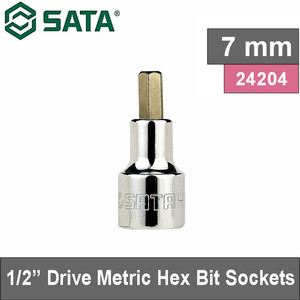 [24204] Mata Sok Bit Hex 7 mm 24204 1/2" 50 L Metric Hex Bit Socket Sata Tools