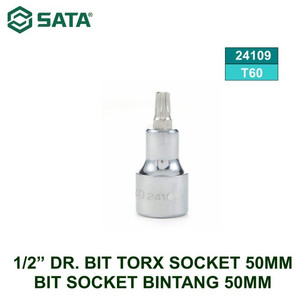 [24109] Mata Sok Bit Bintang 24109 1/2” Bit Torx T60 Socket 50 mm Sata Tools