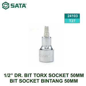 [24103] Mata Sok Bit Bintang 24103 1/2” Bit Torx T27 Socket 50 mm Sata Tools