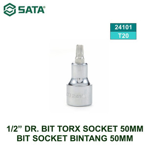 [24101] Mata Sok Bit Bintang 24101 1/2” Bit Torx T20 Socket 50 mm Sata Tools