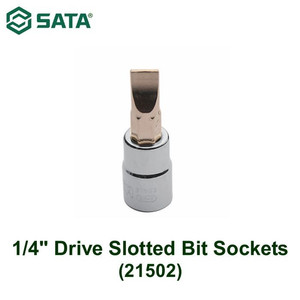 [21502] Kunci Shock Bit Minus 5.5 mm 21502 1/4" Slotted Bit Socket Sata Tools