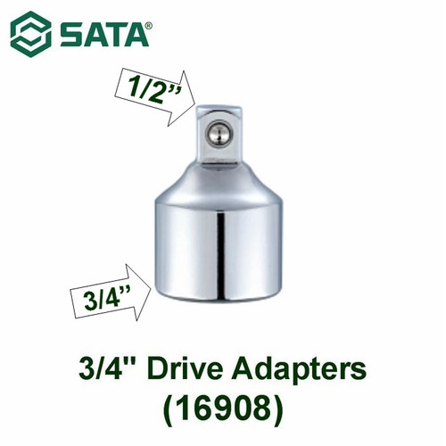 [16908] Adaptor Socket 16908 3/4" F X 1/2" M Adapter Sata Tools