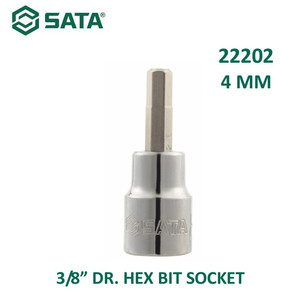 [22202] Mata Sok Bit Hex 4 mm 22202 - 3/8" Dr. Bit Socket Hex Sata Tools