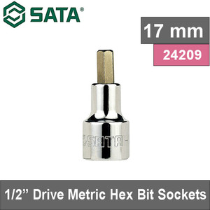 [24209] Mata Sok Bit Hex 17 mm 24209 1/2" 50 L Metric Hex Bit Socket Sata Tool