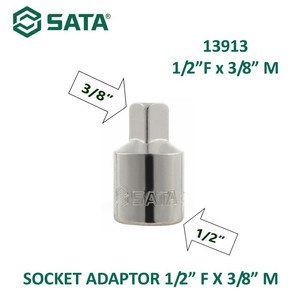 [13913] SOCKET ADAPTOR 1/2" Female X 3/8" Male PENYAMBUNG SOK 13913 SATA TOOLS