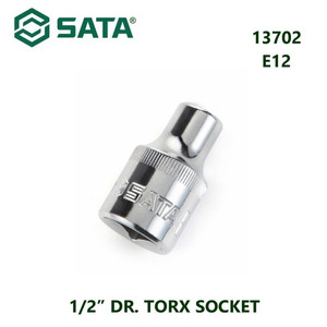 [13702] Kunci Shock Mata Sok Bintang 13702 1/2" Dr. Torx Socket E12 Sata Tools