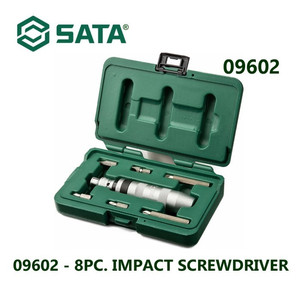 [09602] Obeng Ketok 8 Pcs Impak 09602 Impact Screwdrivers Set Sata Tools