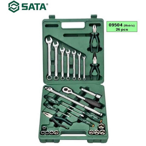 [09504] Kunci Shock Mata Sok 26 Pcs Metrik 09504 1/2" 6 PT Socket Sata Tools