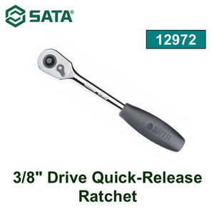 [12972] Gagang Kunci Sok 12972 3/8" Dr. Quick-Release Ratchet Sata Tools