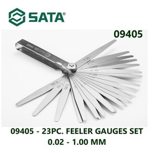 [9405] Kunci Stel Klep / Ukur Kerapatan 23 Pcs 09405 Feeler Gauges Sata Tools