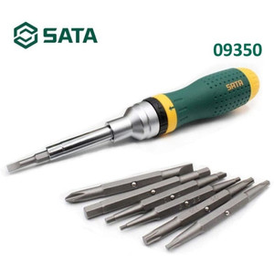 [9350] Obeng 09350 - 19 in 1 Multi-Purpose Ratchet Screwdriver Set Sata Tools