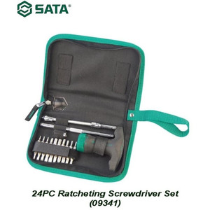 [9341] Obeng T Ratchet 24 Pcs 09341 Screwdriver Set Sata Tools
