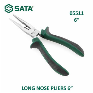 [5511] Tang Lancip 150 mm 6" 05511 Long Nose Pliers Sata Tools