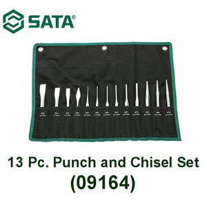 [09164] Pahat Besi Pukul 13 Pcs 09164 13 Pcs Punch And Chisel Set Sata Tools