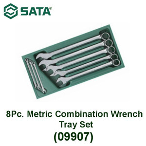 [09907] Kunci Ring Pas 8 Pcs Metrik 09907 Combination Wrench Tray Sata Tools