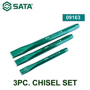 [09163] Pahat Isi 3 Pcs 09163 - 3 Pcs Chisel Set Sata Tools