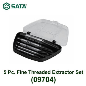 [9704] Mata Bor Ekstraktor 5 Pcs 09704 Fine Threaded Extractor Set Sata Tools