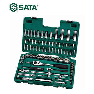 [09013] Kunci Shock Mata Sok 86 Pcs Metrik 09013 1/4" & 1/2" Socket Sata Tools