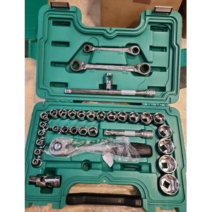 [09099] Kunci Sok Shock Set 09099 - 33Pc. 1/2" Dr. Socket Set Sata Tools