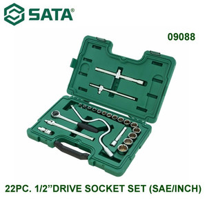 [09088] Kunci Sok Shock Set Inci 09088 - 22Pc 1/2”Dr Socket Set SAE Sata Tools