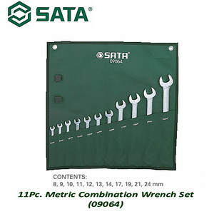 [9064] Kunci Ring Pas Set 11 pcs 09064 SATA Combination Wrench Set Metric