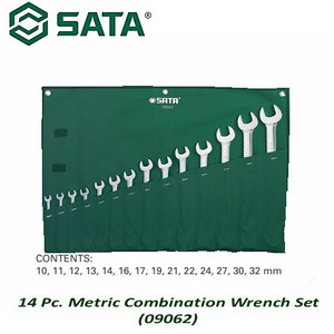 [09062] Kunci Ring Pas Kombinasi 14 Pc Metrik 09062 Comb Wrench Set Sata Tools