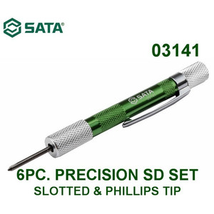 [3141] Obeng Presisi 03141 6Pc Precision Screwdriver Sl- Ph+ Tip Sata Tools