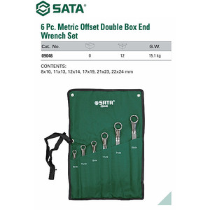 [09046] Kunci Ring Set 6 pc 09046 SATA TOOLS Double Box End Wrench Metric